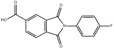 2-(4-FLUORO-PHENYL)-1,3-DIOXO-2,3-DIHYDRO-1H-ISOINDOLE-5-CARBOXYLIC ACID Structural