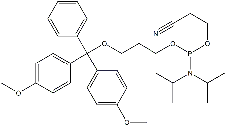 3-(4,4'-DIMETHOXYTRITYL)PROPANDIOL-1-N,N-DIISOPROPYL (BETA-CYANOETHYL) PHOSPHORAMIDITE Structural