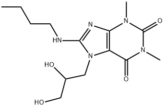 7-(2,3-Dihydroxypropyl)-8-butylaminotheophylline Structural