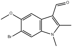 6-BROMO-5-METHOXY-1,2-DIMETHYL-1H-INDOLE-3-CARBALDEHYDE Structural