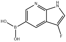 Boronic acid, B-(3-fluoro-1H-pyrrolo[2,3-b]pyridin-5-yl)- Structural