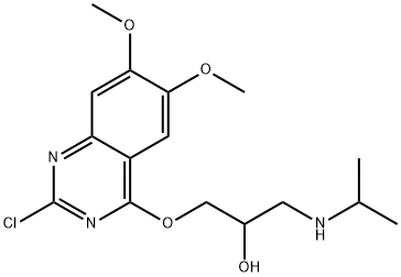 1-((2-Chloro-6,7-dimethoxy-4-quinazolinyl)oxy)-3-((1-methylethyl)amino )-2-propanol Structural