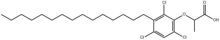 2-(2,4,6-trichloro-3-pentadecyl-phenoxy)propanoic acid Structural