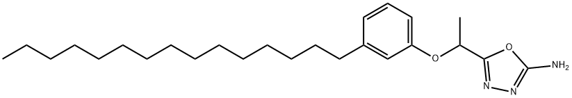 5-(1-(3-Pentadecylphenoxy)ethyl)-1,3,4-oxadiazol-2-amine Structural