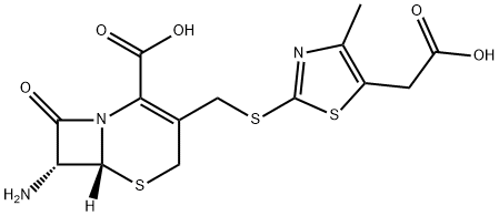 7-amino-3-((5-carboxymethyl-4-methyl-1,3-thiazol-2-ylthio)methyl)-8-oxo-5-thia-1-azabicyclo(4.2.0)oct-2-ene-2-carboxylic acid Structural