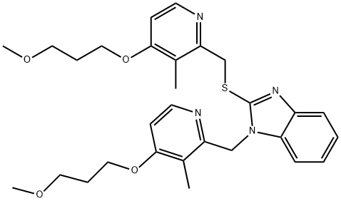 N-[[4-(3-Methoxypropoxy)-3-methyl-2-pyridinyl]methyl] Rabeprazole Sulfide
 Structural