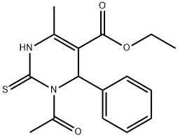 ethyl 1-acetyl-4-methyl-6-phenyl-2-thioxo-1,2,3,6-tetrahydropyrimidine-5-carboxylate Structural