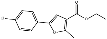 ETHYL 5-(4-CHLOROPHENYL)-2-METHYL-3-FUROATE Structural