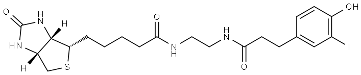 biotinylamidoethyl-3-(3-iodo-4-hydroxyphenyl)propionamide Structural