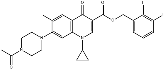 3-Quinolinecarboxylic acid, 7-(4-acetyl-1-piperazinyl)-1-cyclopropyl-6-fluoro-1,4-dihydro-4-oxo-, (2,3-difluorophenyl)Methyl ester