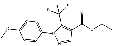 ETHYL 1-(4-METHOXYPHENYL)-5-(TRIFLUOROMETHYL)PYRAZOLE-4-CARBOXYLATE Structural