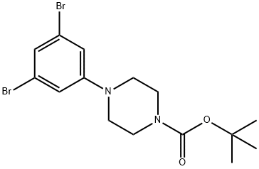 tert-Butyl 4-(3,5-dibromophenyl)piperazine-1-carboxylate Structural