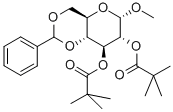 Methyl-4,6-di-O-benzylidene-2,3-di-O-pivaloyl-α-D-glucopyranoside Structural