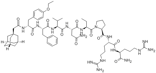 1-ADAMANTANEACETYL-D-TYR[O-ETHYL]-PHE-VAL-ASN-ABU-PRO-ARG-ARG-NH2 Structural