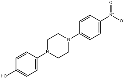 4-(4-(4-Nitrophenyl)-1-piperazinyl)phenol Structural Picture