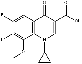 1-Cyclopropyl-6,7-difluoro-1,4-dihydro-8-methoxy-4-oxo-3-quinolinecarboxylic acid Structural