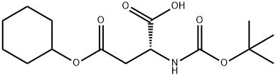 Boc-D-aspartic acid 4-cyslohexyl ester Structural