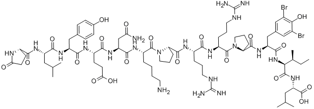 PGLU-LEU-TYR-GLU-ASN-LYS-PRO-ARG-ARG-PRO-3,5-DIBROMO-TYR-ILE-LEU Structural