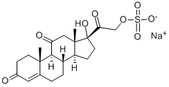 4-Pregnene-17,21-diol-3,11,20-trione 21-sulphate,sodium salt Structural