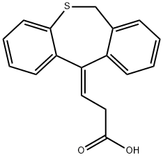 (E)-3-(6,11-Dihydrodibenzo(b,e)thiepin-11-ylidene)propionic acid Structural