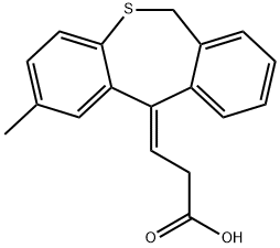 (E)-3-(2-Methyl-6,11-dihydrodibenzo(b,e)thiepin-11-ylidene)propionic a cid Structural