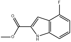 1H-Indole-2-carboxylic acid, 4-fluoro-, Methyl ester Structural