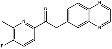 Ethanone, 1-(5-fluoro-6-Methyl-2-pyridinyl)-2-(6-quinoxalinyl)- Structural