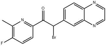 Ethanone, 2-broMo-1-(5-fluoro-6-Methyl-2-pyridinyl)-2-(6-quinoxalinyl)- Structural