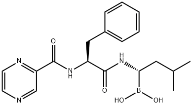 ((S)-3-Methyl-1-((S)-3-phenyl-2-(pyrazine-2-carboxaMido)propanaMido)butyl)boronic acid Structural Picture