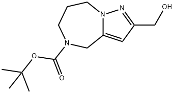 tert-Butyl 2-(hydroxymethyl)-7,8-dihydro-4H-pyrazolo[1,5-a][1,4]diazepine-5(6H)-carboxylate Structural