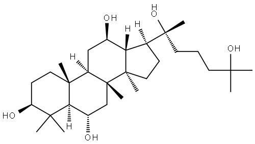 dammaran-3,6,12,20,25-pentol Structural