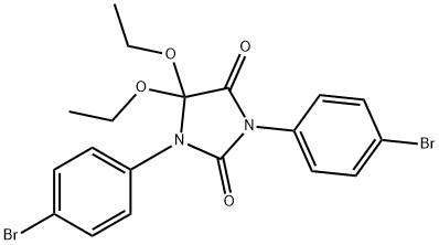 1,3-BIS(4-BROMOPHENYL)-5,5-DIETHOXY-2,4-IMIDAZOLIDINEDIONE Structural