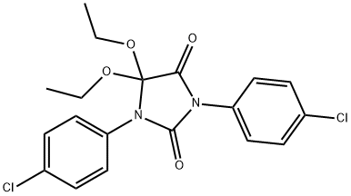 1,3-BIS(4-CHLOROPHENYL)-5,5-DIETHOXY-2,4-IMIDAZOLIDINEDIONE