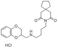 8-[4-(1,4-Benzodioxan-2-ylmethylamino)butyl]-8-azaspiro[4.5]decane-7,9-dione hydrochloride Structural