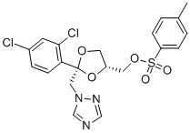 cis-[2-(2,4-Dichlorophenyl)-2-(1H-1,2,4-triazol-1-ylmethyl)-1,3-dioxolan-4-yl]methyl-p-toluenesulfonate Structural