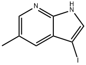 3-Iodo-5-methyl-1H-pyrrolo[2,3-b]pyridine Structural