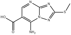 7-AMINO-2-(METHYLSULFANYL)[1,2,4]TRIAZOLO[1,5-A]PYRIMIDINE-6-CARBOXYLIC ACID Structural