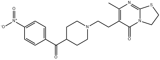 5H-THIAZOLO[3,2-A]PYRIMIDIN-5-ONE, 6-[2-[4-(4-NITROBENZOYL)-1-PIPERIDINYL]ETHYL]-2,3-DIHYDRO-7-METHYL-