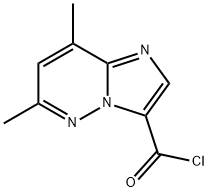 Imidazo[1,2-b]pyridazine-3-carbonyl chloride, 6,8-dimethyl- (9CI) Structural