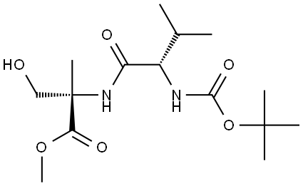 tert-butyloxycarbonyl-valyl-alpha-methylserine methyl ester Structural
