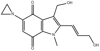 APAZIQUONE,1H-INDOLE-4,7-DIONE, 5-(1-AZIRIDINYL)-3-(HYDROXYMETHYL)-2-(3-HYDROXY-1-PROPENYL)-1-METHYL-, (E)-