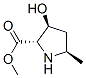 L-Proline, 3-hydroxy-5-methyl-, methyl ester, (2alpha,3beta,5beta)- (9CI) Structural