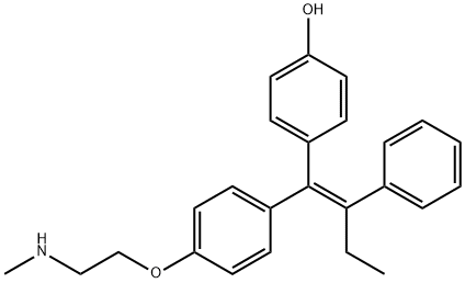 (E)-4-Hydroxy-N-desmethyl Tamoxifen Structural