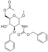 a-D-Glucopyranoside, methyl 2-deoxy-2-[[(phenylmethoxy)carbonyl]amino]-3-O-(phenylmethyl)-, 6-acetate Structural