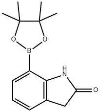 7-(4,4,5,5-Tetramethyl-1,3,2-dioxaborolan-2-yl)indolin-2-one Structural