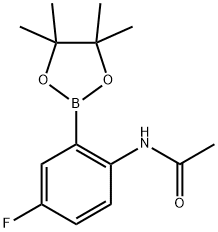 2-Acetamido-5-fluorophenylboronic acid,pinacol ester Structural