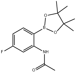 2-Acetamido-4-fluorophenylboronic acid,pinacol ester Structural