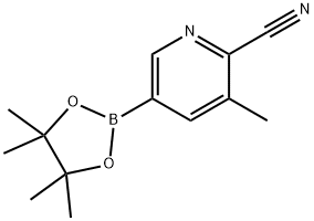 2-Cyano-3-methylpyridine-5-boronic acid,pinacol ester Structural