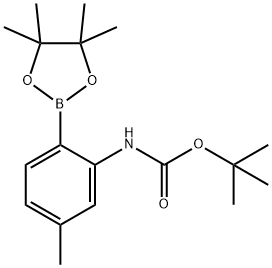 2-(BOC-Amino)-4-methylphenylboronic acid,pinacol Structural