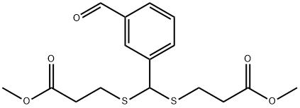 diMethyl 3,3'-((3-forMylphenyl)Methylene)bis(sulfanediyl)dipropanoate Structural